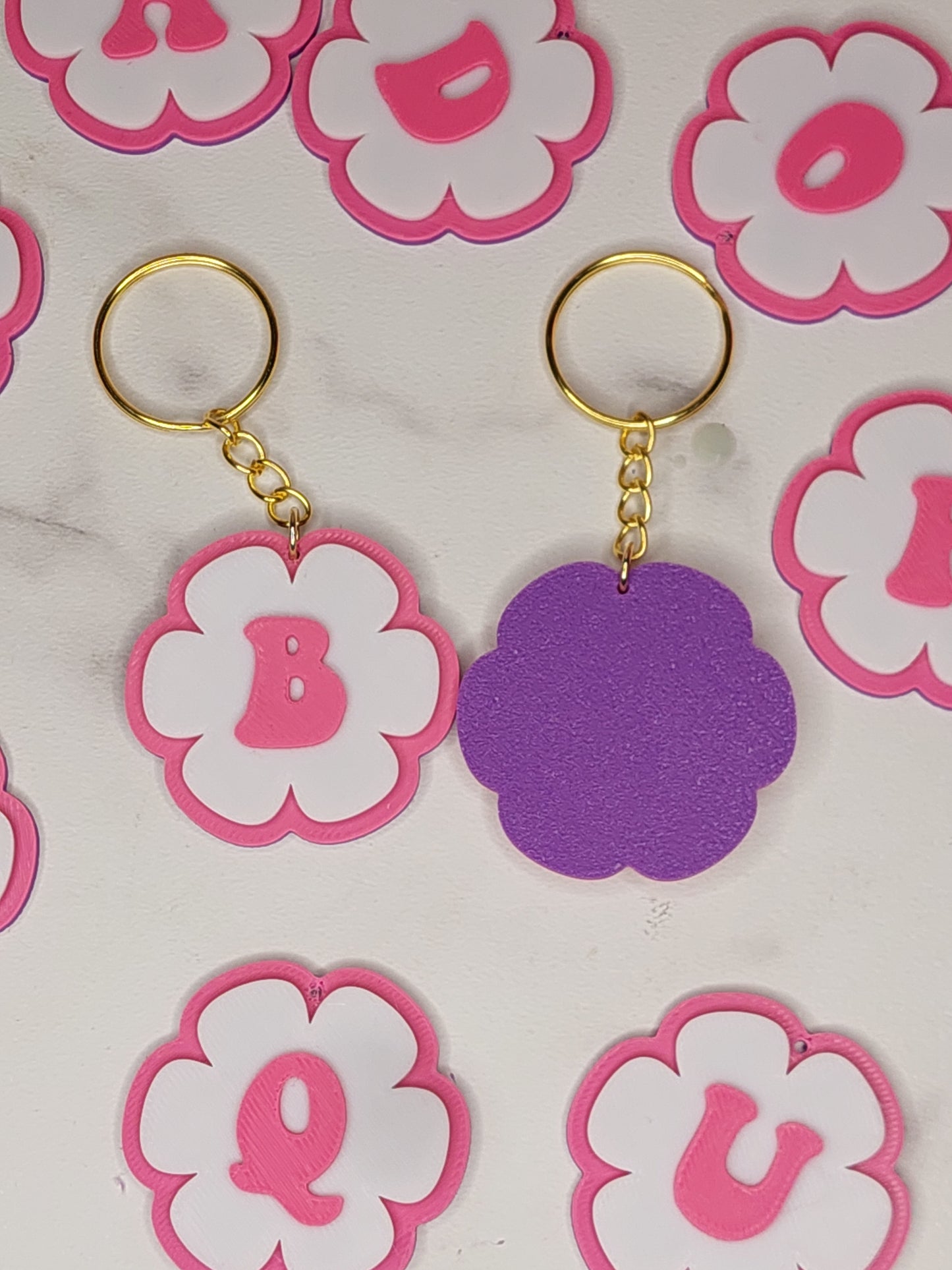 Sleutelhanger Letter Bloem